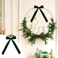 thumbnail image 5 of Meitianfacai 12pc Velvet Christmas Tree Bow Decoration Wreath Bow Decoration, Green, 5 of 5