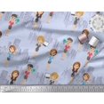 thumbnail image 3 of Soimoi Satin Silk Fabric Business Girl Decor Fabric Printed Yard 42 Inch Wide, 3 of 3