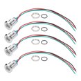 thumbnail image 2 of Loewten Pre‑Wired Round LEDs, Firm Dual Color LED Waterproof For Access Control Switches For Computer Modification For Car Modification For CNC Machine Tools, 2 of 8