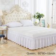 thumbnail image 1 of Solid Color Elastic Bed Skirt Wrinkle Free Dust Ruffle for Twin Queen King US Size, 1 of 5