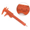 thumbnail image 4 of 5 Pcs Étrier Vernier Mini 8 cm Métrique en Plastique Portable à Coulisse de Poche Règle Outil de Mesure (Orange), 4 of 8