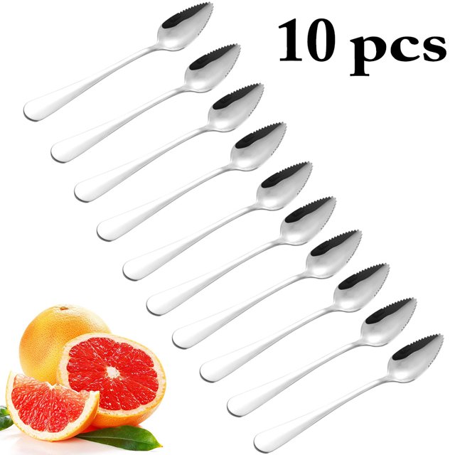 Fruit Spoon Stainless Steel Dessert Spoon Serving Spoon for Grapefruit