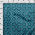 thumbnail image 3 of oneOone Polyester Spandex Dark Teal Blue Fabric Geometric Sewing Craft Projects Fabric Prints By Yard 56 Inch Wide, 3 of 5