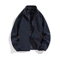 thumbnail image 5 of SBYOJLPB Jackets for Men Men'S Solid Color Pocket Zipper Long Sleeved Fleece Cotton Jacket, 5 of 5