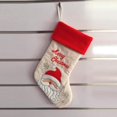 thumbnail image 2 of Abbracc Christmas Fabric Embroidered Christmas Hanging Stockings Candy Bag Xmas Tree Decor Santa, 2 of 9