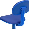 thumbnail image 3 of Chaise de travail pivotante en tissu bleu, 3 of 9