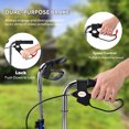 thumbnail image 4 of Déambulateur à 3 Roues Pliable, Roues Rotatives de 7 Pouces et Commande de Frein, Déambulateur à Hauteur Ajustable pour Aînés avec Sac de Rangement, Capacité de 220 Lb, 4 of 8