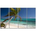 thumbnail image 2 of Palm Bent to Picturesque Seashore - Modern Seascape Canvas Artwork, 2 of 3