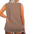 thumbnail image 4 of Birdeem Women Oversize Summer Women Printed V-Neck Tank Sleeveless Tee Plus Tops, 4 of 7