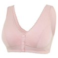 thumbnail image 1 of CHUANK Front Closure Bras for Women  Underwire Padded Plus Size Full Coverage Bras Beige 4XL, 1 of 4