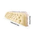 thumbnail image 3 of Leodye 1PCS Coussin de Chevet Doux Coussin de Lit Grand Coussin de Dossier-47.2x19.6 Po, 3 of 6