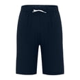 thumbnail image 3 of Plebaso Mens Shorts Summer Beach Shorts with Drawstring Solid Color Lightweight Vacation Pocket Shorts, 3 of 6