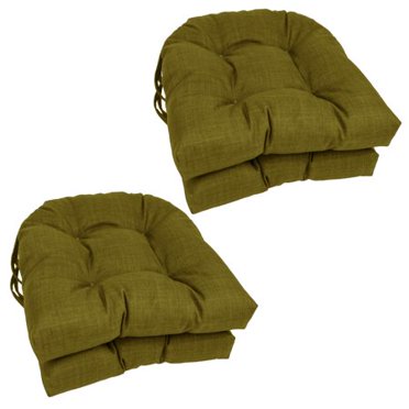 16-Inch Spun Polyester Solid Outdoor U-Shaped Tufted Chair Cushions (Set Of 4) 916X16Us-T-4Ch-Reo-Sol-02