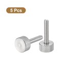 thumbnail image 3 of Unique Bargains Vis Moletées M4x20mm pour Pouce, Lot de 5 Boulons Plats à Tête Moletée en Acier Inoxydable 304, 3 of 5