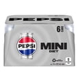 thumbnail image 1 of Pepsi Diet Cola 6 x 222mL, Mini Cans, 1 of 10
