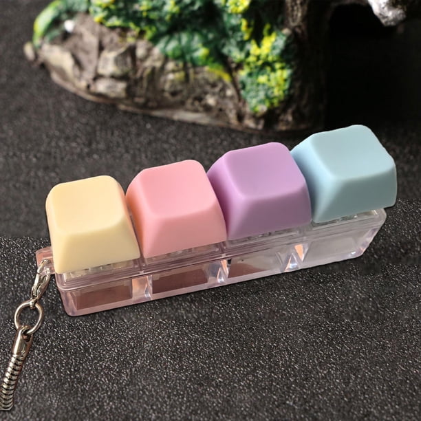 Jouet De Relaxation Clavier Clicker – Cube à Touches Mécaniques, Vert Et Rose, 8,5 Cm – Anti-stress, Pour Adulte, Cadeau, Soulagement Anxiété