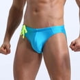 thumbnail image 3 of ylioge Mens Swim Trunks Quick-Drying Swimwear Briefs Boys Solid Drawstring Low Rise Stretchy Lightweight Beach Board Swimming Swimsuits Shorts, 3 of 6