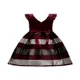 thumbnail image 3 of Robe de Fête Formelle à Rayures avec Nœud de Princesse pour Tout-Petites Filles, 3 of 6