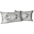 thumbnail image 1 of Grey Boho Throw Pillow Covers Set of 2 Monaco Rug Carpet Double Sided Pattern Cotton Soft Pillow Case Cushion Cover Pillowcase for Garden Couch Sofa Bed Decorative 12x20 inch, 1 of 5
