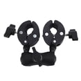 thumbnail image 2 of Double Clamp Mount Bracket, Scratch Proof Anti Slip Rubber Pad Umbrella Holder Pole Clamp  for Desktop, 2 of 7