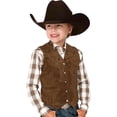 thumbnail image 1 of Gilet Rétro de Cowboy pour Garçons, Classique et Stylé, Col en V, Tenue Western Décontractée pour Jeunes Aventuriers, 1 of 8