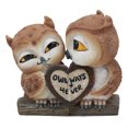 thumbnail image 1 of Valentines Kissing Love Owl Couple Decor Statue 2 Piece Set Owls With Heart Sign, 1 of 5