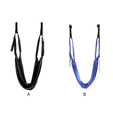 mmirethe Strong Load Capacity Aerial Yoga Hammock Swing For Aerial Fitness Yoga Stretching Strap Yoga Strap black