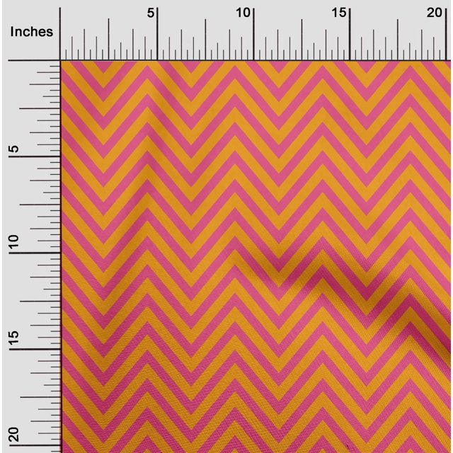 oneOone Cotton Poplin Fabric Chevron Geometric Print Sewing Fabric BTY 42 Inch Wide