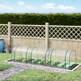 thumbnail image 2 of Outsunny 11.5' x 3' x 2.5' Plastic Mini Tunnel Greenhouse, Clear, 2 of 10