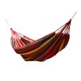 thumbnail image 1 of Hamac Portable Extérieur, Grand Espace Hamac de Jardin Confortable Polyester Coton Anti-Basculement pour Camping Coloré, 1 of 7