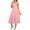 Pink, variant on Midi Dresses for Women Summer Drawstring Adjustable Strap A-Line Side Split Corset Dresses Wedding
