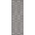 thumbnail image 1 of Unique Loom Tapis Classique d'Extérieur à Rayures 2 Pieds x 6 Pieds Coureur Charbon/ivoire, 1 of 5