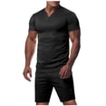 thumbnail image 2 of NTACZA Shorts Set for Men Athletic Short Sleeve Tracksuits Muscle Mens Crew Neck Sweatsuits 2X, 2 of 7