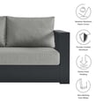 thumbnail image 3 of Modway Tahoe 2-Piece Outdoor Patio Furniture Sectional, Gray, 3 of 8