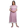 thumbnail image 2 of Moomaya Chemise de Nuit d'Allaitement à Col Rond Imprimée pour Femmes en Coton, 2 of 6