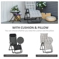 thumbnail image 4 of Outsunny Reclining Zero Gravity Chair with Adjustable Backrest, Light Grey, 4 of 10