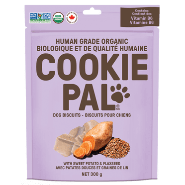 COOKIE PAL biscuits pour chiens à la patate douce et aux graines de lin, biologiques et de qualité humaine, 300g