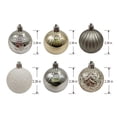 thumbnail image 3 of Décorations incassables Holiday Time, 24 unités, gris/or/argent/blanc, 3 of 4