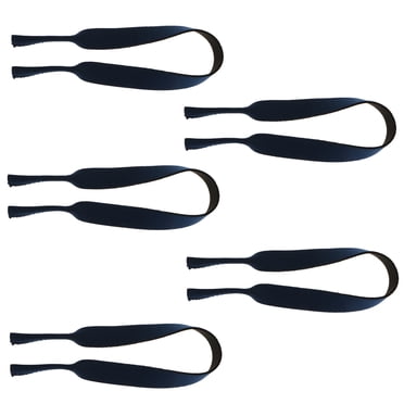Lot de 5 Bande de Retenue de Lunettes en Néoprène de Taille Standard Bleu Marine