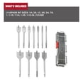 thumbnail image 4 of Hyper Tough 12-Piece Spade Drill Bit Set, Woodworking,Clear Lid Case, 4 of 5