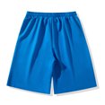 thumbnail image 3 of Men's Sports Shorts Multiple Pockets Running Training Basketball Shorts(Blue,L), 3 of 8