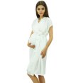 thumbnail image 4 of Bimba Robe de Maternité Couvre-Allaitement avec Boutons sur les Épaules Latérales Cadeau de Shower pour Bébé, 4 of 10