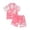 Rouge, variante sur sertiohcv Pyjama pour Filles Ensemble de Pyjama en Satin Enfants Confortable Respirant à Manches Courtes Vêtements de Maison Mignon Motif de Dessin Animé Ensemble de Pyjama Rouge Taille pour 4-5 Ans