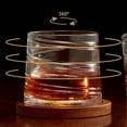 thumbnail image 4 of Pirouette Spirale Old Fashion Whiskey Glass With Bamboo Coaster 300ml Set of 4, 4 of 4