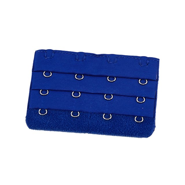 Langgg Extension Strap Bra Extenders Buckle 4 Hook Breathable Practical Accessories Adjustable Replacement 3 Rows Underwear royal blue