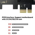 thumbnail image 3 of Gigabit Ethernet Card, Fast Cooling 2.5Gbps Aluminium Alloy I226 V Chip PCIe  Card  for Desktop, 3 of 7