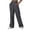 Dark Gray, variant on Jalioing Wide Leg Sweatpants for Women Solid Elastic High Waist Outdoor Sport Cargo Trousers with Pocket
