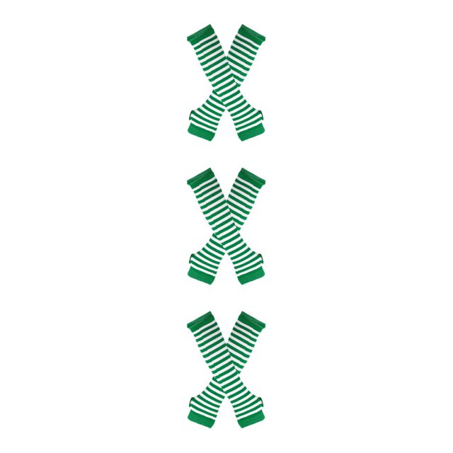 ZheElen Easy To Wear Over Knee Socks Highly Elastic And Durable Soft And Breathable Wide Application Polyester Easy To Match green and white 3Set