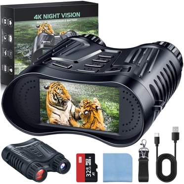 4K Night Vision Binoculars, Ruaiok HD Digital Infrared Night Vision Goggles, 8X Zoom Night Vision Goggles for Adults Hunting Camping