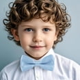 thumbnail image 2 of Xfvqtps Boys Bow Tie Solid Color Bowties Adjustable Neckties for Uniform School Party Light Blue, 2 of 7